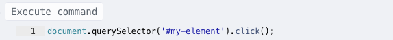 Clicking on the element based on its HTML identifier